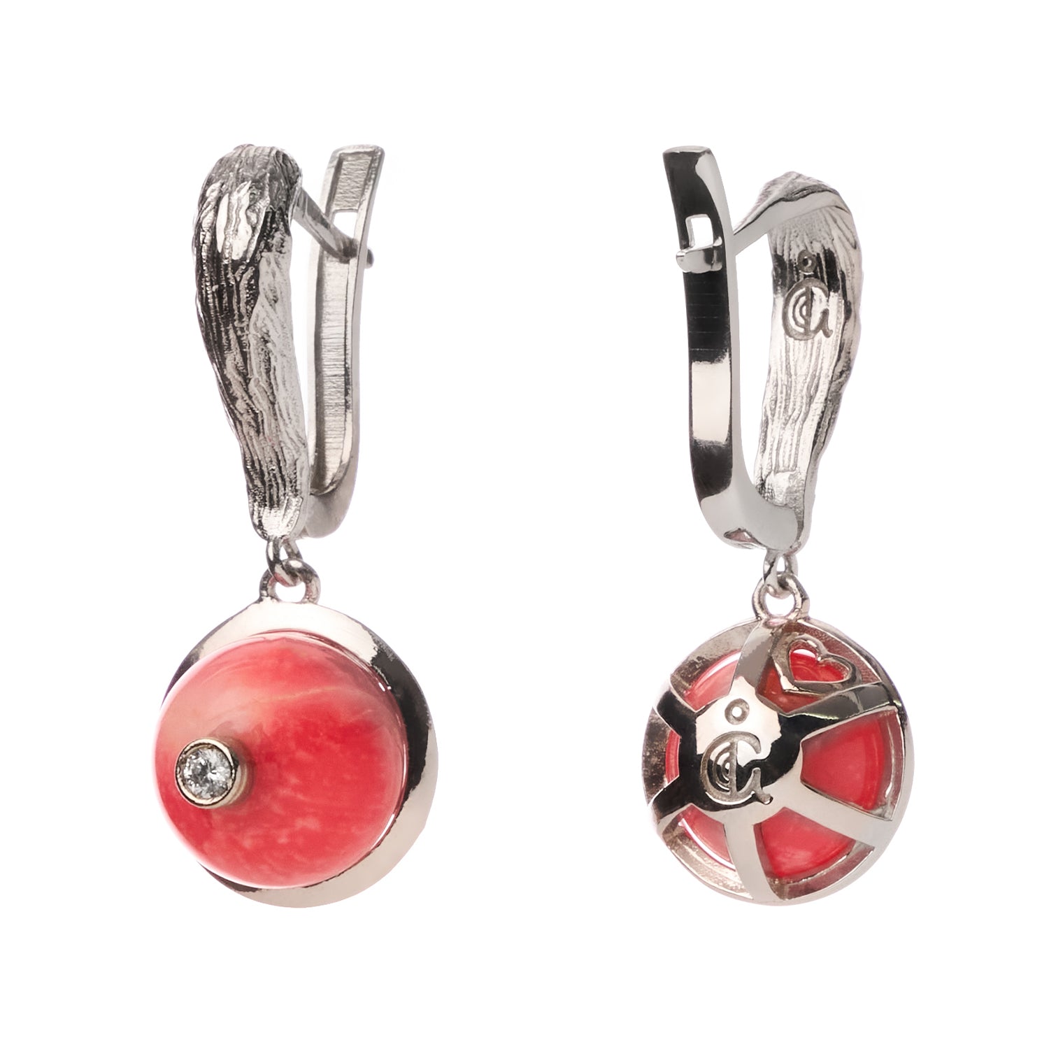 Cercei Argint Coral de Sânziene