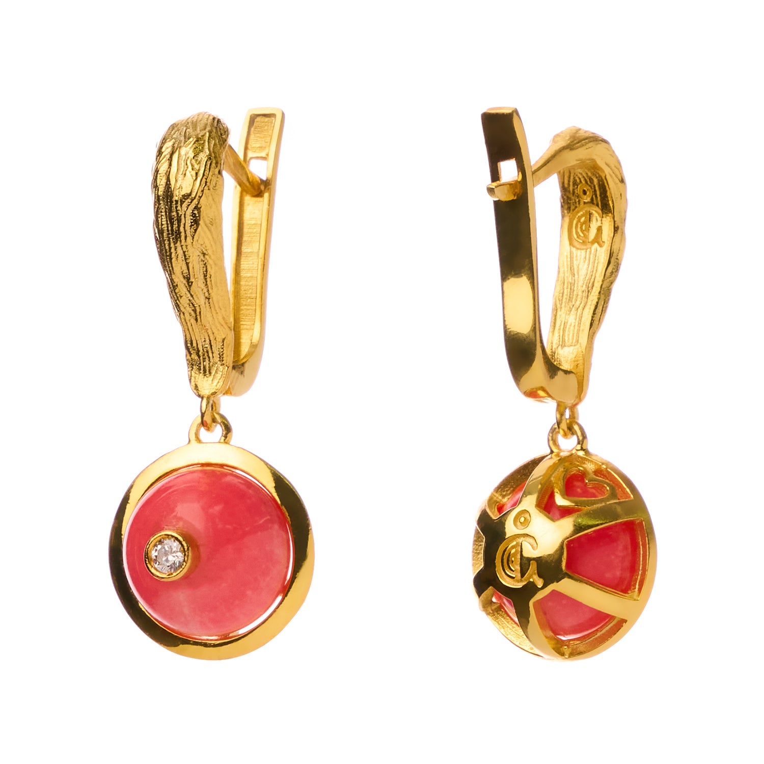 Cercei Argint Coral de Sânziene